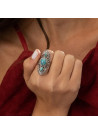 Bague argent massif et pierre naturelle