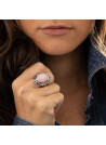 Bague argent massif et pierre naturelle