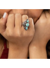 Bague argent massif et pierre naturelle