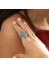 Bague argent massif et pierre naturelle