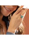 Bague argent massif et pierre naturelle