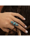 Bague argent massif et pierre naturelle