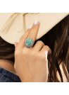 Bague argent massif et pierre naturelle