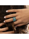 Bague argent massif et pierre naturelle