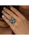 Bague argent massif et pierre naturelle
