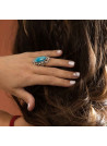 Bague argent massif et pierre naturelle