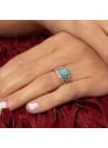 Bague argent massif et pierre naturelle