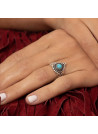 Bague argent massif et pierre naturelle
