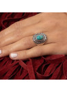Bague argent massif et pierre naturelle