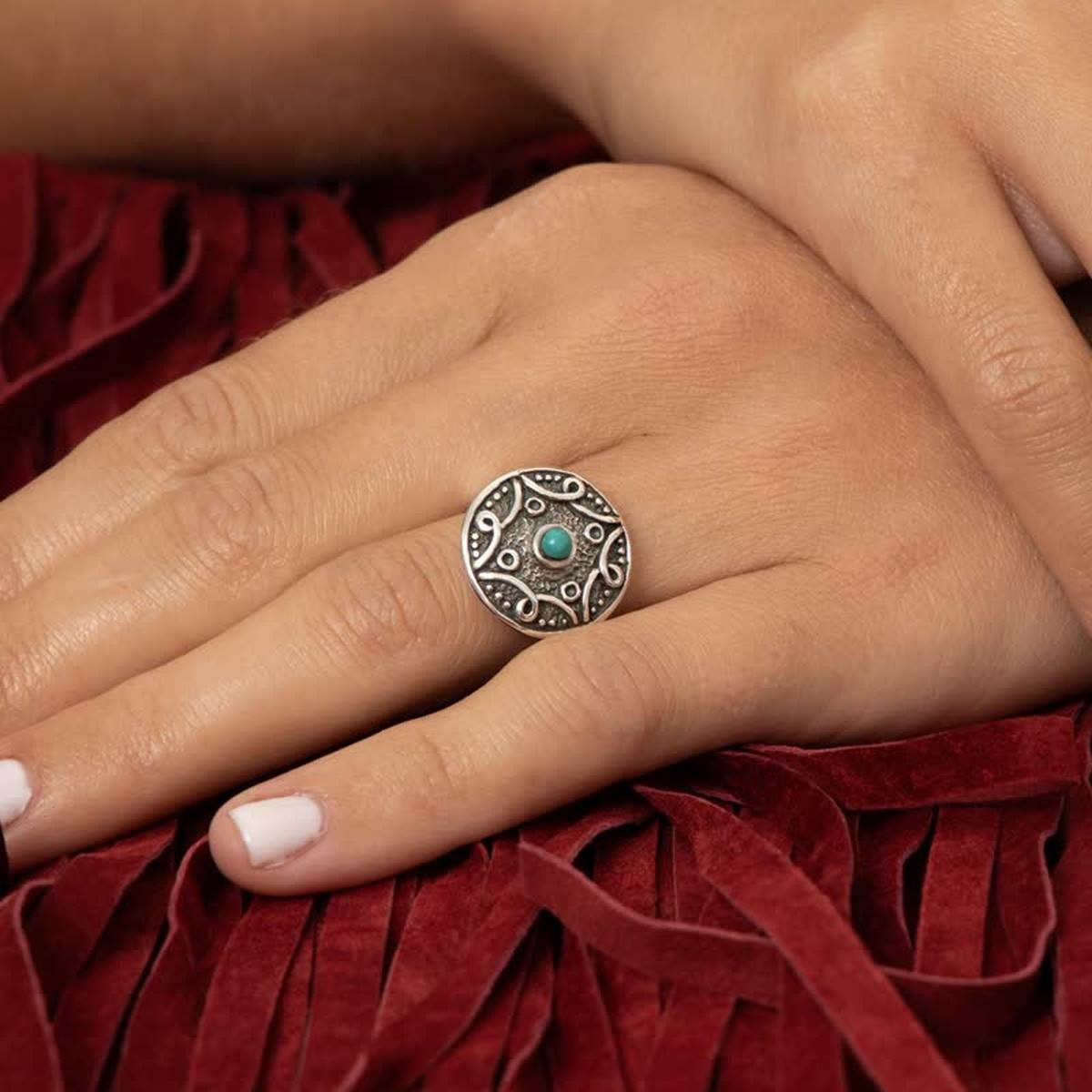 Bague "Ciruela" Turquoise 0,04ct et Argent Massif 925/1000