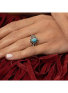 Bague argent massif et pierre naturelle