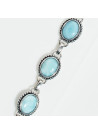 Bracelet argent massif et pierre naturelle