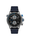 Montre AVI-8 HAWKER HUNTER  méca-quartz chronographe - cadran noir et bracelet gris