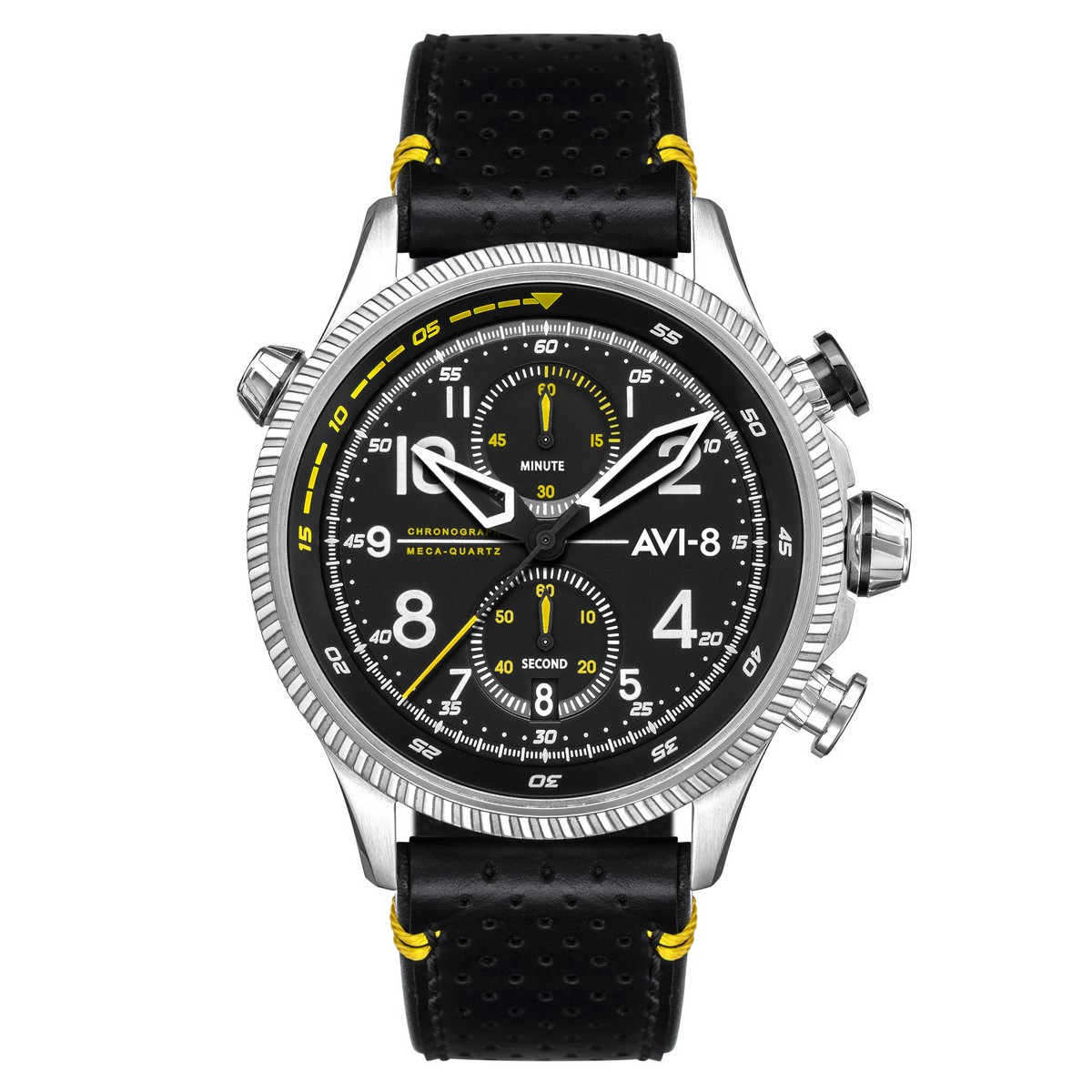 Montre AVI-8 HAWKER HUNTER méca-quartz chronographe - cadran et bracelet noir Montre AVI-8 Hawker Hunter - Quartz Chronographe - AV-4080-01