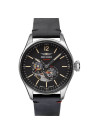 Montre Homme FLIGHT CONTROL 42MM AUTO COEUR OUVERT ACIER C/NOIR B/CUIR NOIR