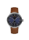 Montre Homme BAUHAUS C/BLEU DATE A 6H B/CUIR MARRON