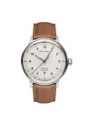 Montre Homme BAUHAUS C/BLANC DATE A 6H B/CUIR MARRON CLAIR