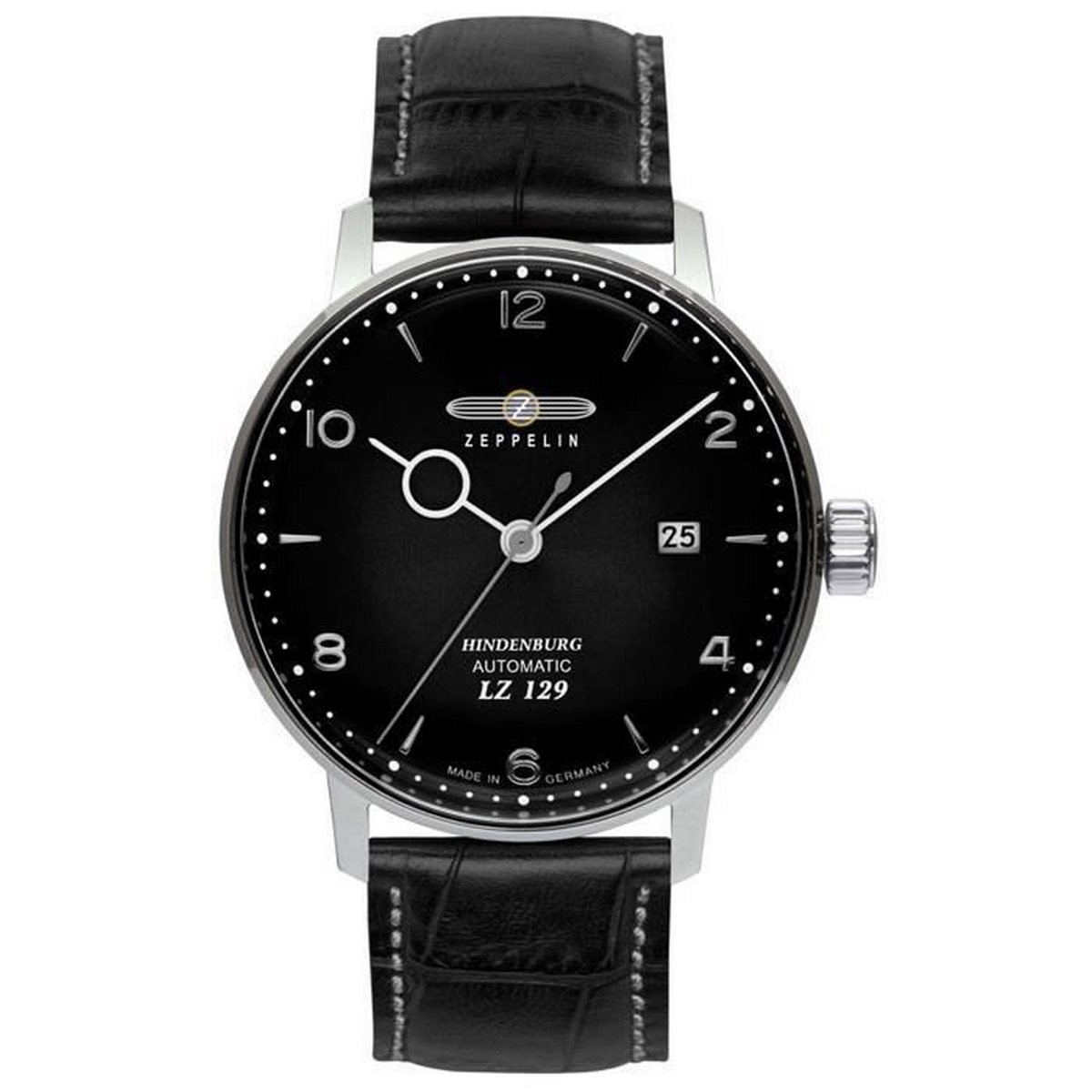 Montre Homme LZ129 HINDENBURG AUTO ACIER C/NOIR B/CUIR NOIR Montre Zeppelin Automatique - Noir - 40 mm - Z-8062-2