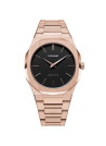 Montre Femme Ultra thin 34mm Rose Gold PVD bracelet and case with black soleil dial