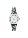 Montre Fille LuluCastagnette - cadran blanc - bracelet bleu avec motifs