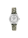 Montre Fille LuluCastagnette - cadran blanc - bracelet vert avec motifs