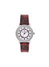 Montre Fille LuluCastagnette - cadran blanc - bracelet noir et violet