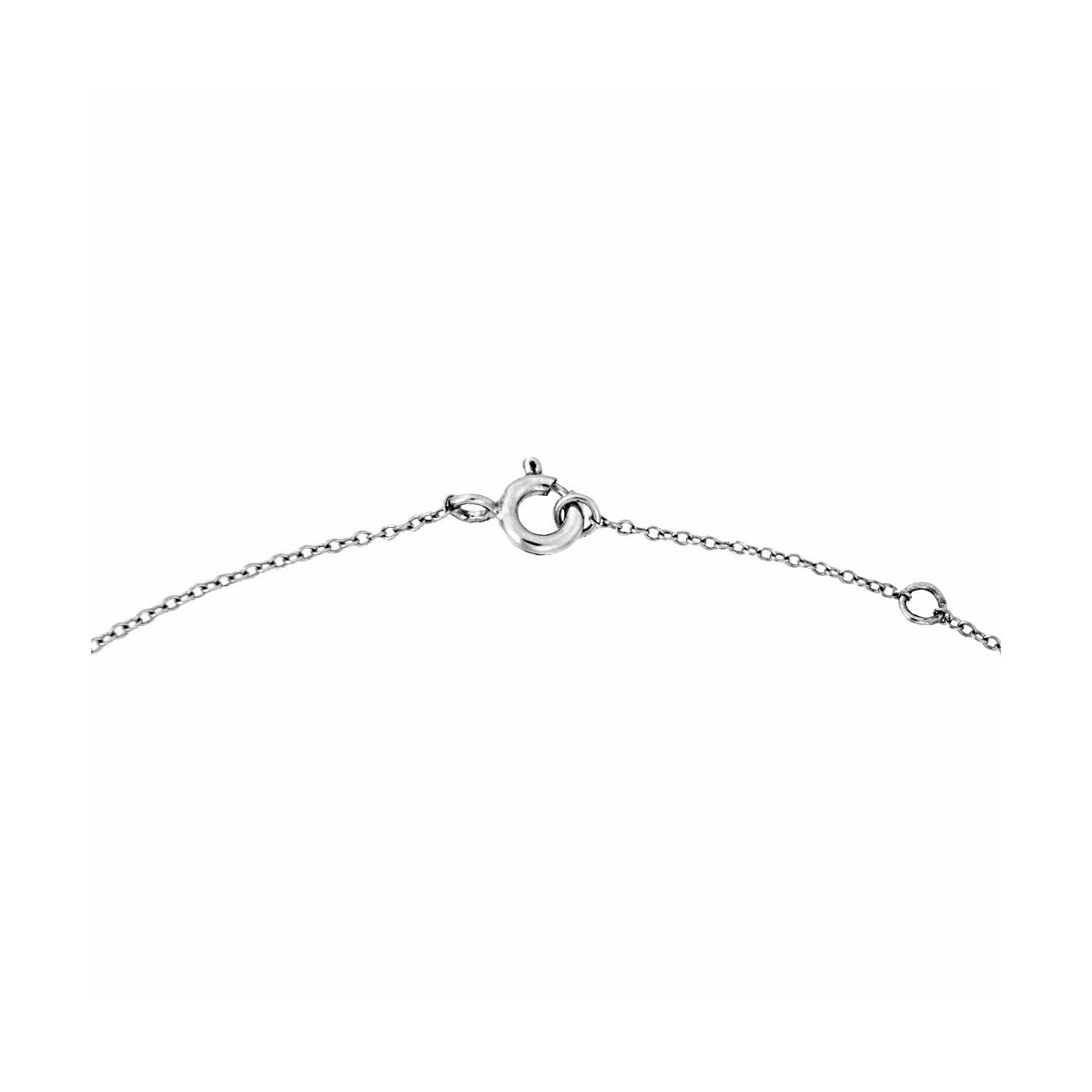 Collier Or Blanc et Diamant Collier "Attachement Sacré" Or blanc et Diamant
