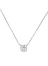 Collier Or Blanc et Diamants solitaire