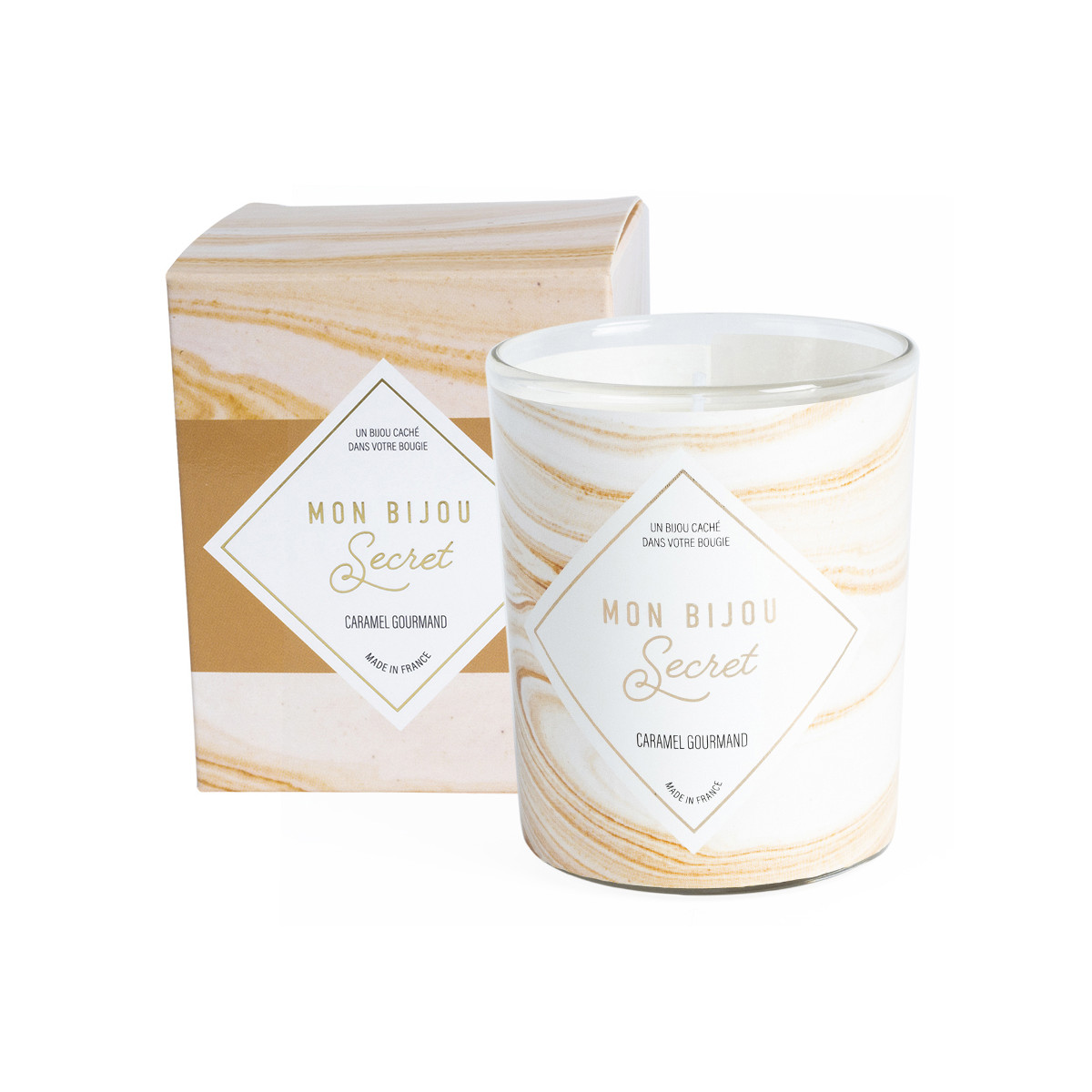 Bougie Bijou Bracelet argenté - Parfum Caramel gourmand - 40h Bougie Bijou Bracelet argenté - Parfum Caramel gourmand - 40h