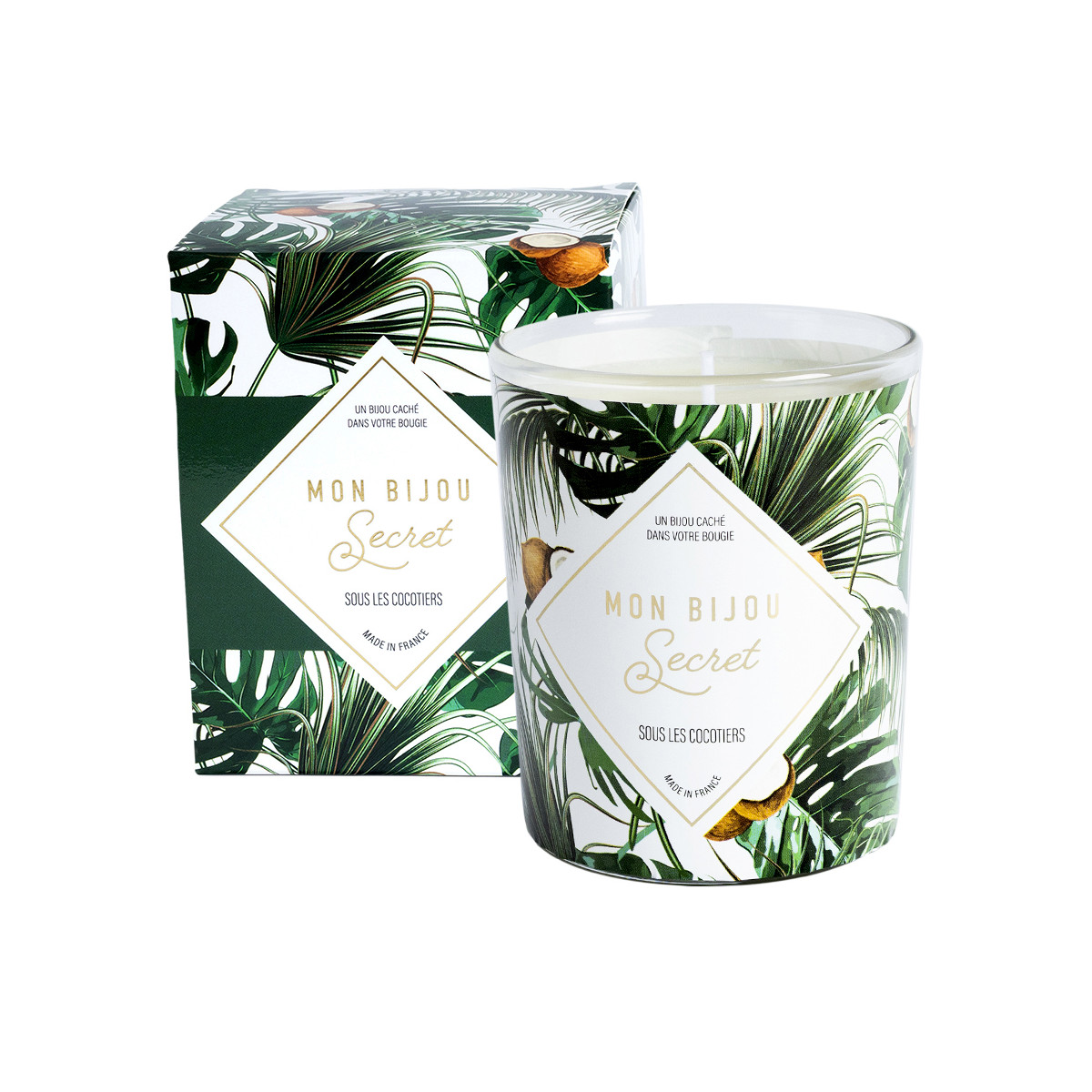 Bougie Bijou Bague Ajustable dorée - Parfum Sous les cocotiers - 40h Bougie Bijou Bague Ajustable dorée - Parfum Sous les cocotiers - 40h