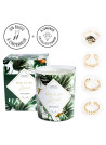 Bougie Bijou Bague Ajustable dorée - Parfum Sous les cocotiers - 40h