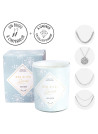 Bougie Bijou Collier argenté - Parfum Voile de coton - 40h