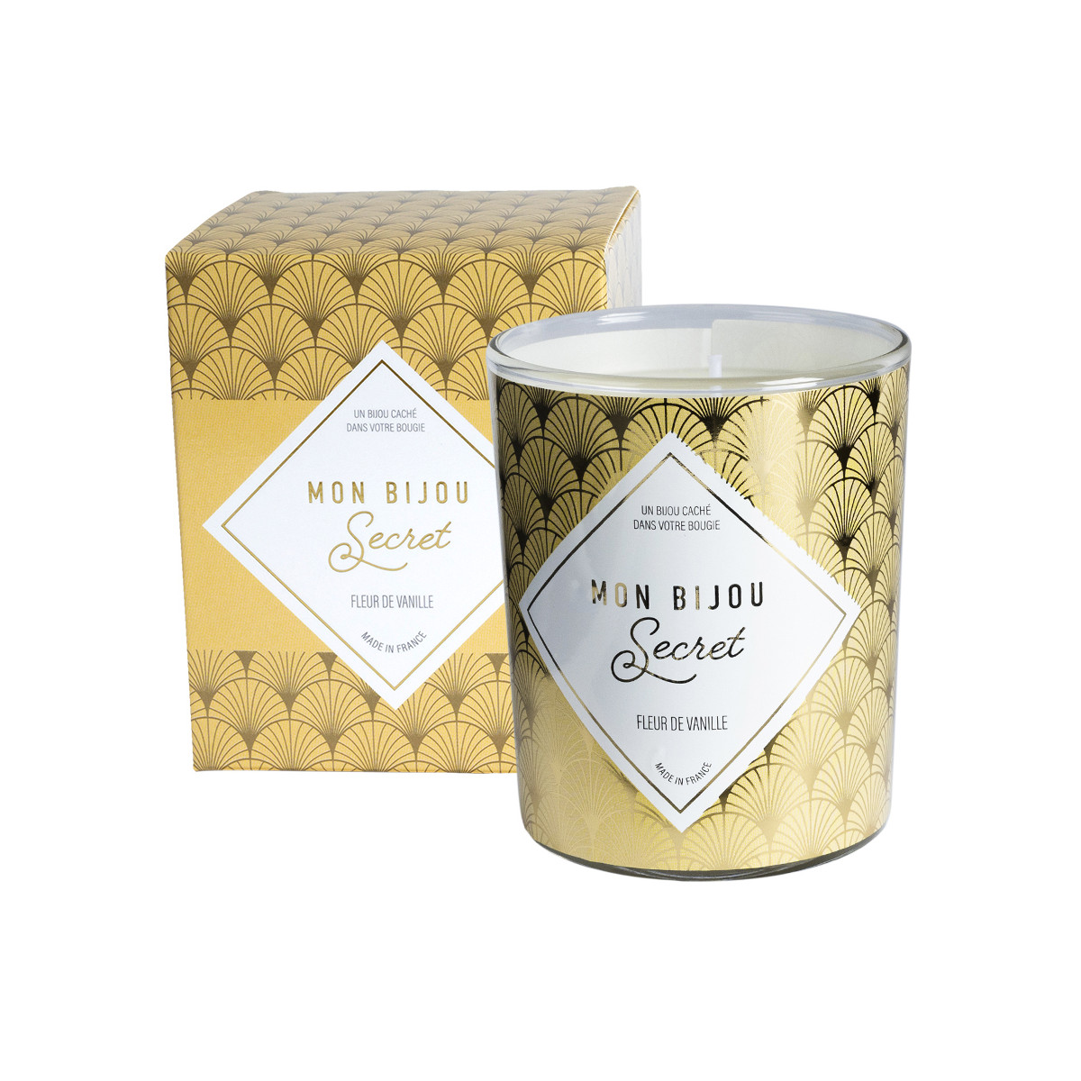 Bougie Bijou Bracelet argenté - Parfum Fleur de vanille - 40h