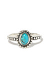 Bague argent massif pierre centrale de turquoise