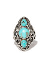 Bague argent massif et pierre naturelle