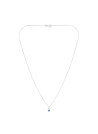 Pendentif Or Blanc Diamant et Saphir