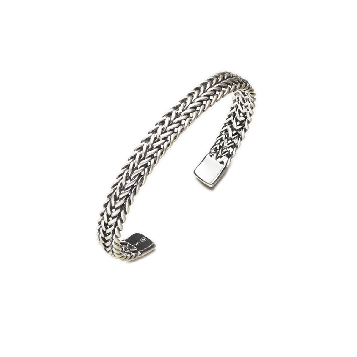 Bracelet jonc Homme AEDAN en Argent massif 925 Bracelet Homme Acier "Caelum"