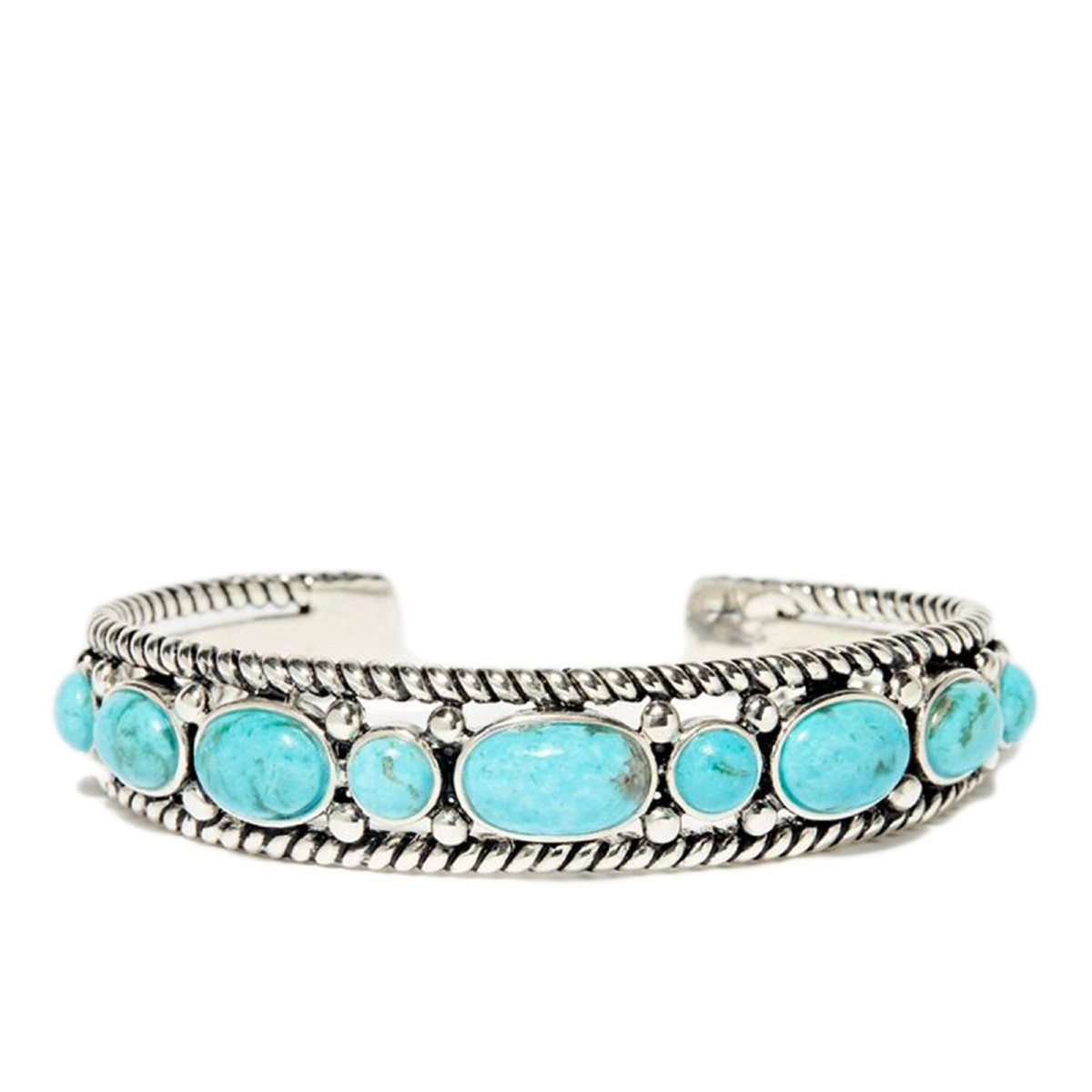 Bracelet ajustable argent massif et pierre naturelle Bracelet Ajustable "Piquillín" Turquoise 10,65 ct/6 et Argent Massif 925/1000