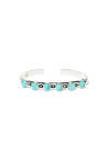 Bracelet ajustable argent massif 6 pierres de turquoise de forme rondes