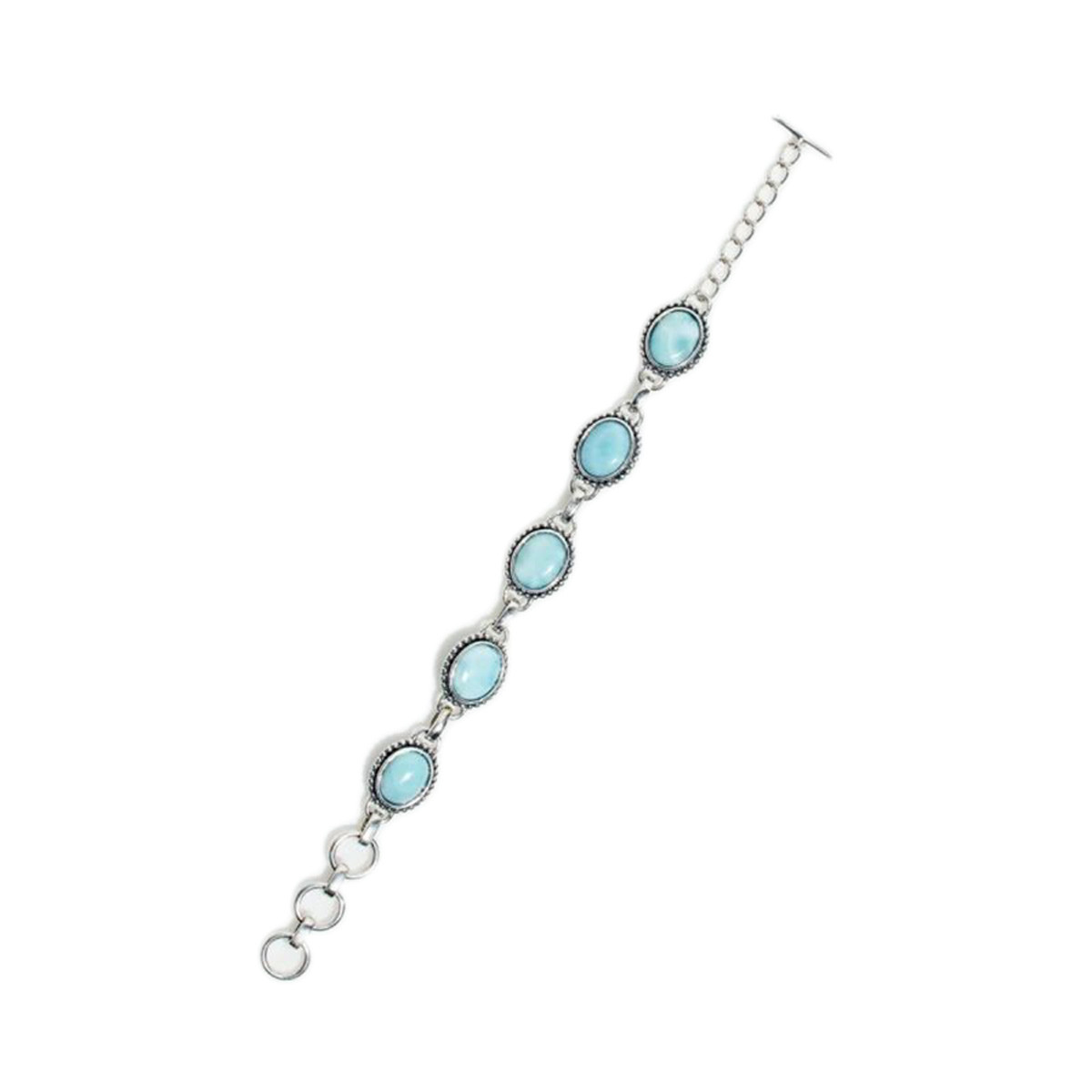 Bracelet "Baobab" Larimar 8,50ct/6 et Argent Massif 925/1000