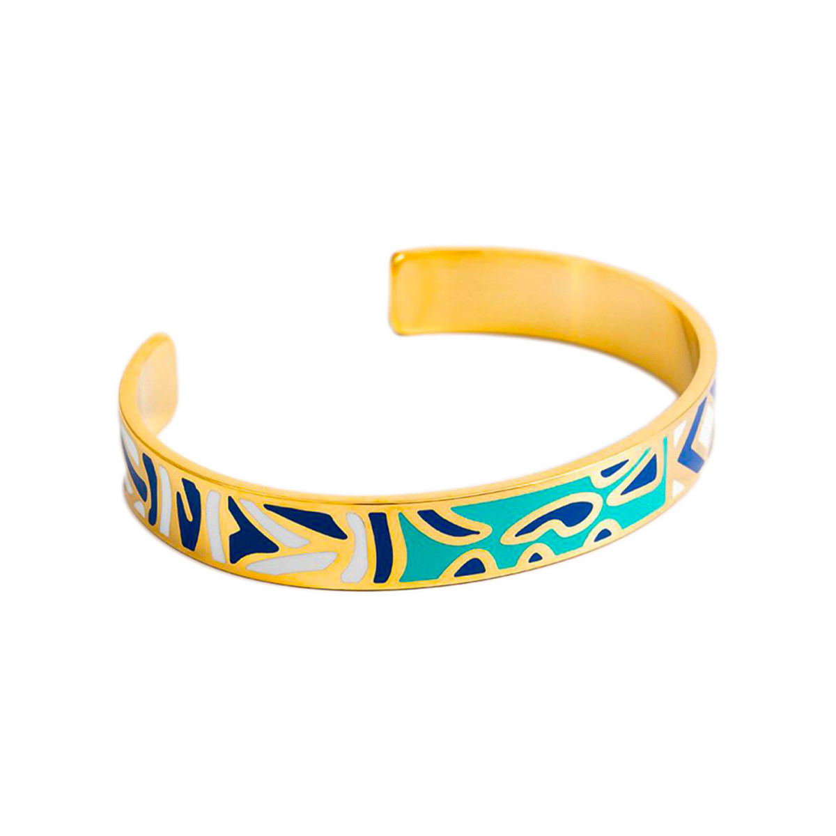 Bracelet Jonc ABSTRAEA émail mix Acier doré