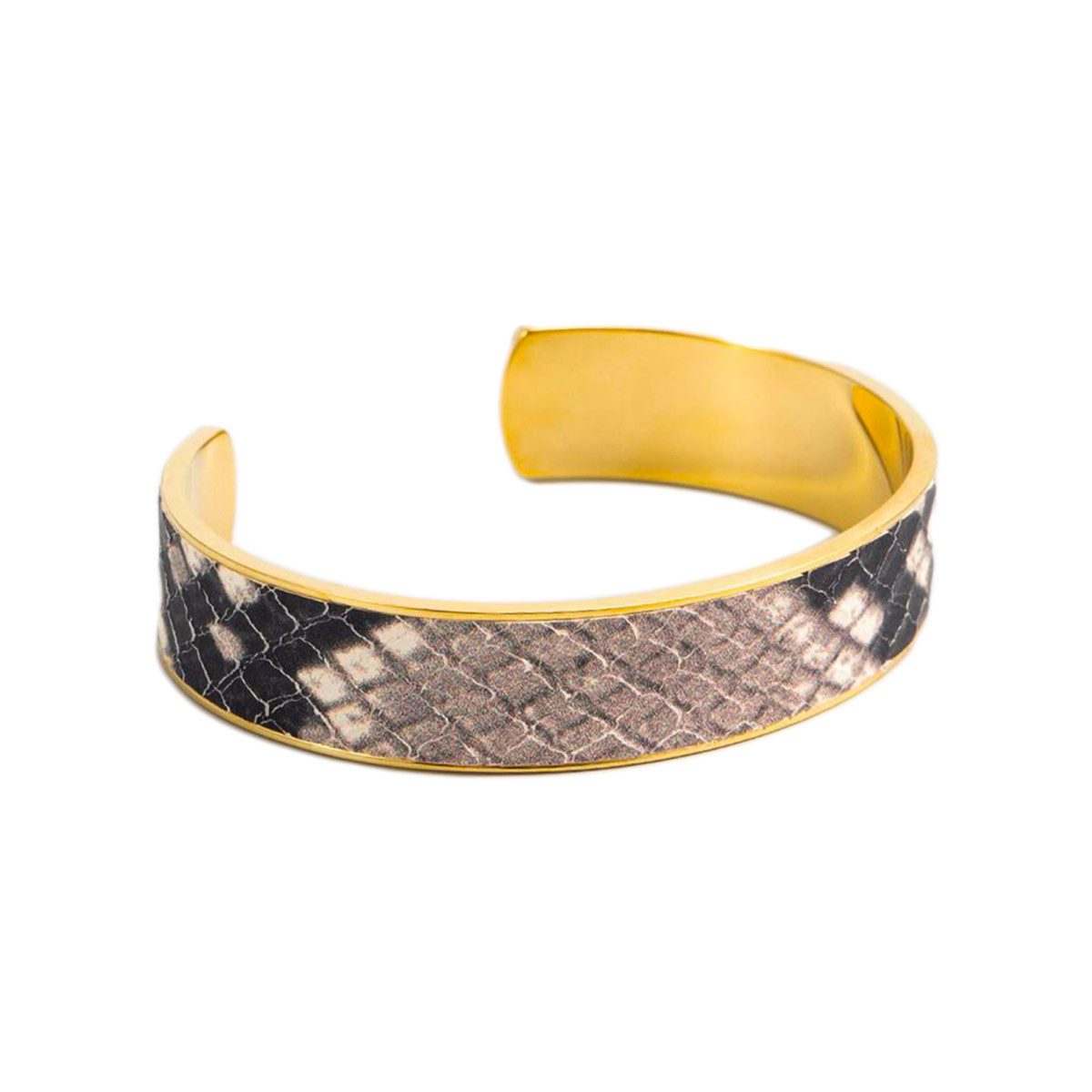Bracelet Manchette TOCCADIS émail mix finition dorée
