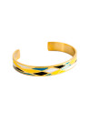 Bracelet ouvert "VENISE" émail multicolore finition dorée