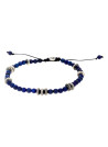Bracelet Homme "TIAGO" avec perles de Lapis et Argent 925
