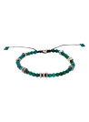 Bracelet Homme "HUGO" avec perles de Bali turquoise et Argent 925