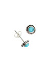 Boucles d'oreilles argent massif et pierre naturelle