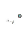 Boucles d'oreilles argent massif et pierre naturelle