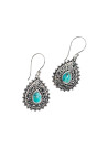 Boucles d'oreilles argent massif et pierre naturelle