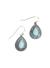 Boucles d'oreilles argent massif et pierre naturelle
