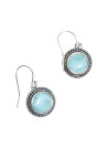 Boucles d'oreilles argent massif et pierre naturelle
